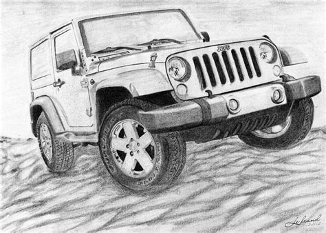 Pencil Drawing Jeep
