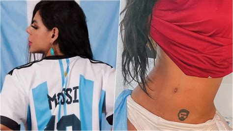 Viral News Miss Bumbum Suzy Cortez Flaunts Tattoo Of Lionel Messi In
