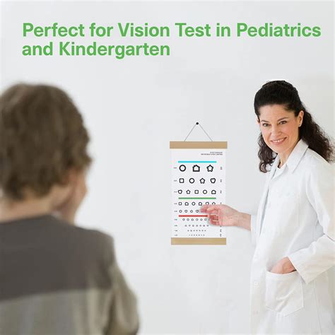 Pediatric Eye Chart For Kindergarten Child Kids Visual Acuity Test Wall