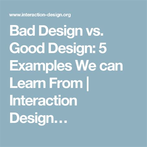 Bad Design Vs Good Design 5 Examples We Can Learn From Bad Design