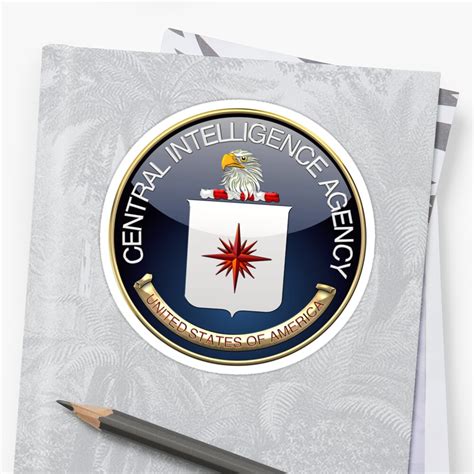 Central Intelligence Agency Cia Emblem 3d On Blue