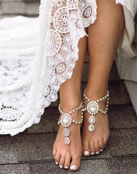 54 Cool Beach And Barefoot Wedding Sandals Ideas Weddingomania