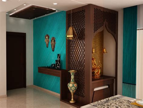 Asian Classic Style Foyer With Puja Area Homify Pooja Room Design