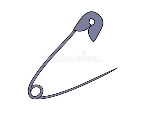 Vector Illustration Of Safety Pin Stock Vector Illustration Of