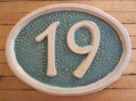 Two Number Custom Ceramic House Number Plaque Tile Weatherproof Sign