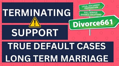 Terminating Spousal Support True Default Divorce Cases Youtube