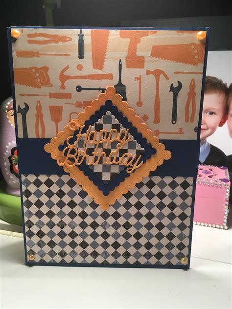 Suitable for men, women and kids at home or at work. Men's birthday card I made. (With images) | Birthday cards for men, Card making, Birthday cards