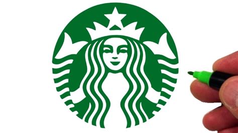 How To Draw The Starbucks Logo Youtube