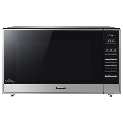 It has a removable shelf, and a see through drop down door. Panasonic Countertop Microwave - 2.2 Cu. Ft. - Stainless ...