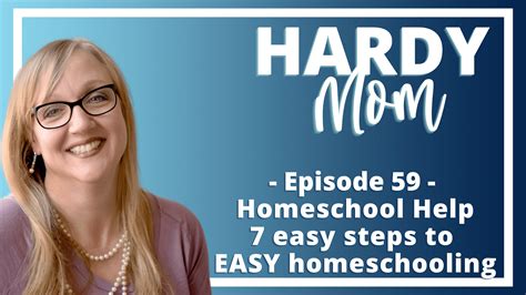 Homeschool Help 7 Easy Steps To Homeschooling Blue Logo Hardy Mom
