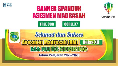 Free Cdr Desain Banner Asesmen Madrasah Klsdesain Youtube