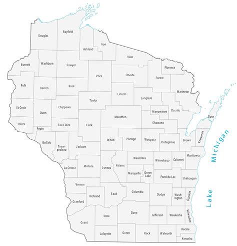 Wisconsin County Map Gis Geography
