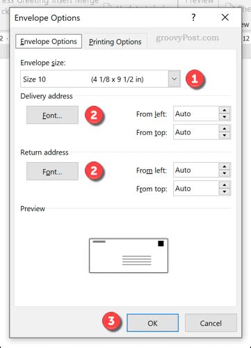 How To Create And Print Envelopes In Microsoft Word Grovetech