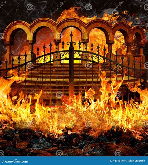 Portas Do Inferno Ilustração Stock Ilustração De Incêndio 45119878