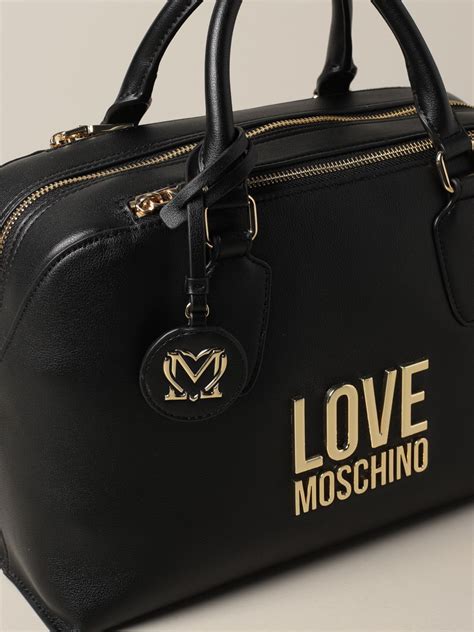 Love Moschino Borsa A Mano In Pelle Sintetica Con Logo Nero Borsa