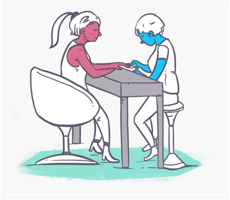 Nail Salon Cartoon - Cartoon doodles nail salon frame design. - Trixie