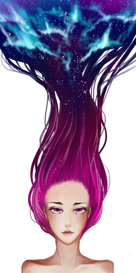 Galaxy hair by tea-of-love on deviantART | Galaxy hair, Anime galaxy, Girl wallpaper