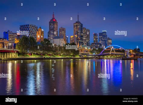 City Of Melbourne Cityscape Image Of Melbourne Australia During