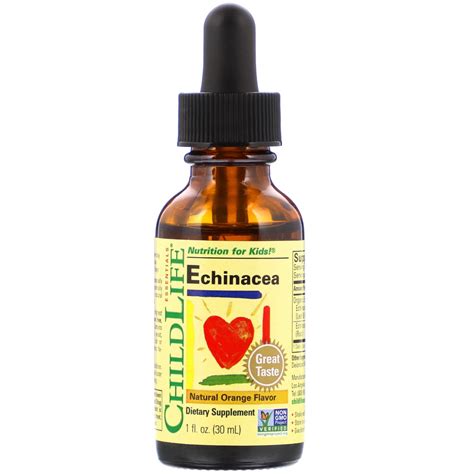 Childlife Essentials Echinacea Natural Orange Flavor 1 Fl Oz 30 Ml