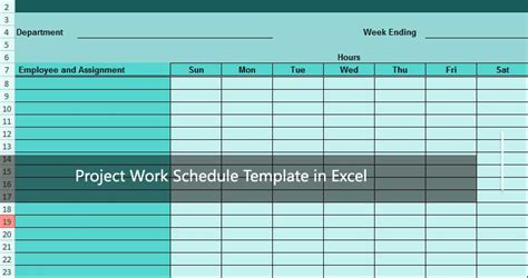 How To Use Project Work Schedule Template Excel Excelonist