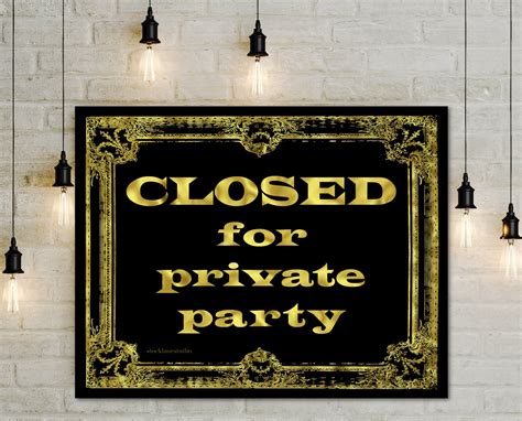 Closed For Private Event Sign Printable