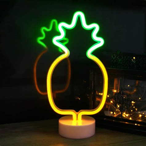 Xiyunte Pineapple Lights Led Neon Signs Pineapple Neon Lights Room