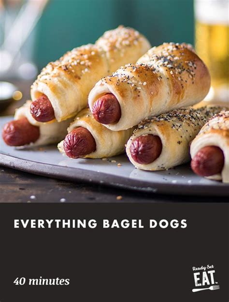 Everything Bagel Dogs Recipe Bagel Dog Yummy Food Recipes