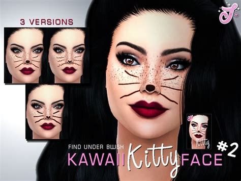 The Sims Resource Kawaii Kitty Face 2 By Senpai Simmer • Sims 4