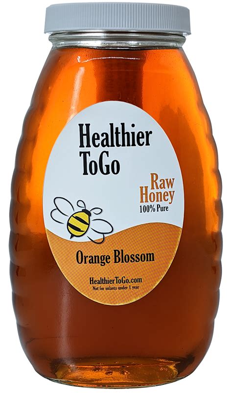 Pure Raw Honey Orange Blossom 2lb Healthiertogo