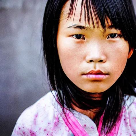 Portrait Of Year Old Vietnamese Girl With Defiant Stable Diffusion Openart