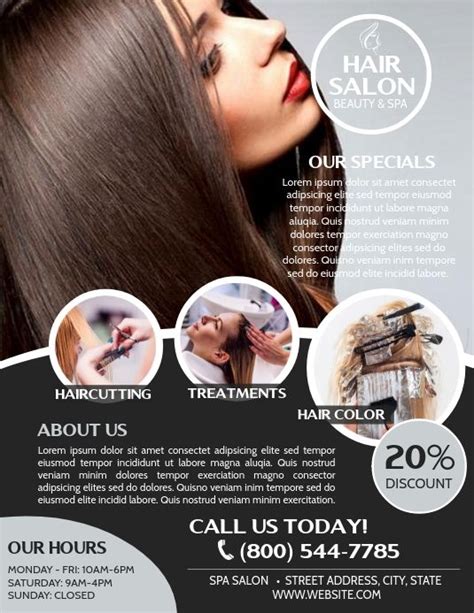 Hair Salon Flyer Templates Hair Salon Design Hair Salon Marketing
