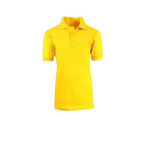 Gold Boys School Uniform Polo Shirt Gold Size 7 36 Per Pack Case