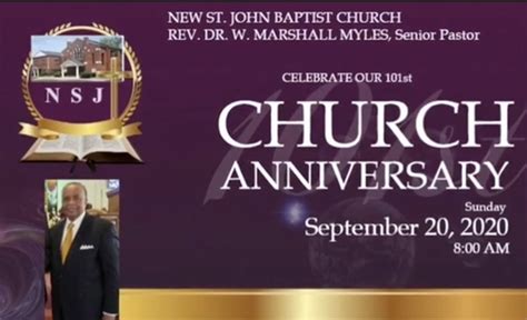 101st Nsj Church Anniversary Virtual Service New St John Baptist Church