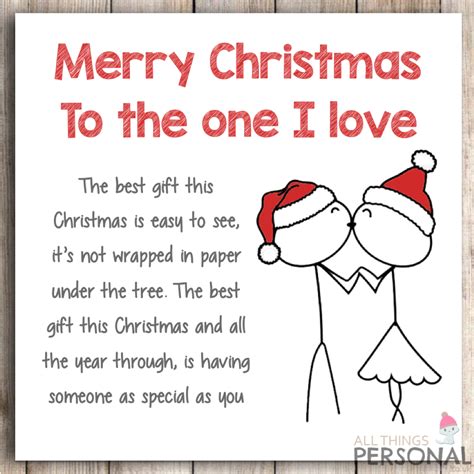 Christmas Card For Husband Wife Boyfriend Girlfriend Partner Love