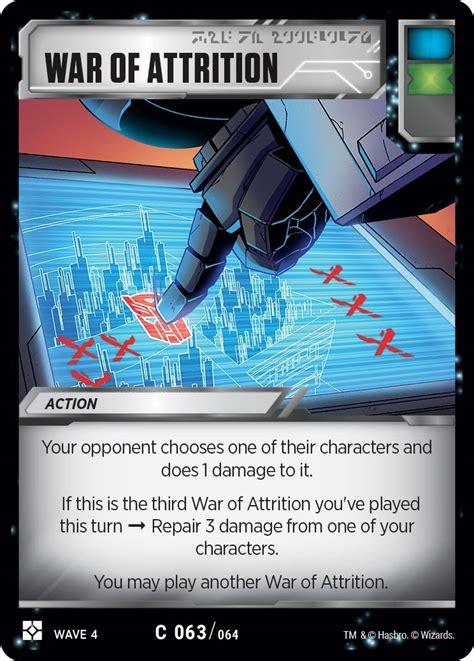 Each player is dealt three cards, one card at a time. Transformers Trading Card Game Introduces War for Cybertron: Siege II Raider Nightflight and War ...