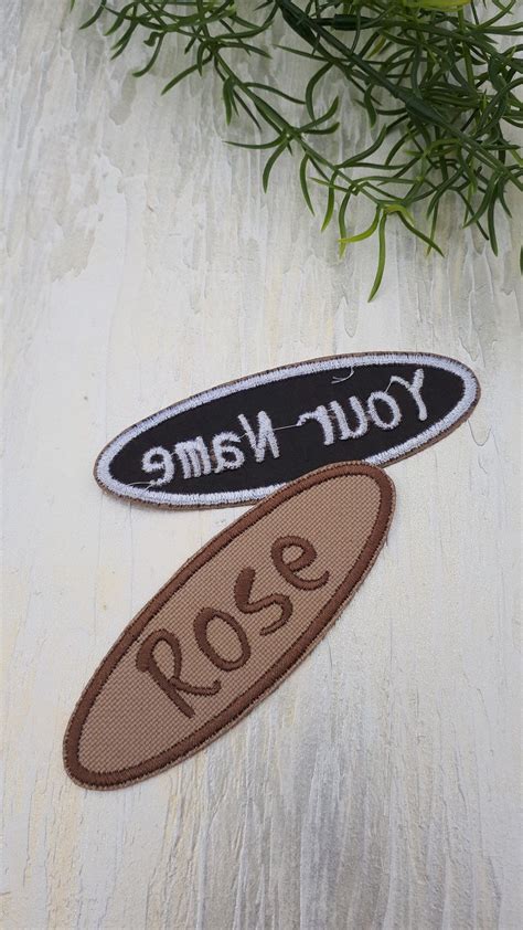 Name Label Custom Made Embroidered Name Iron On Name Tag Etsy