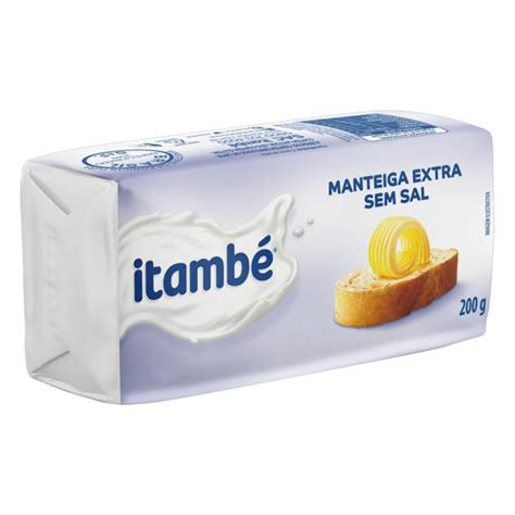 Manteiga Extra Sem Sal Itambé 200g Super Nossa Casa