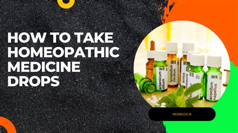 How To Take Homeopathic Medicine Drops Mediblog