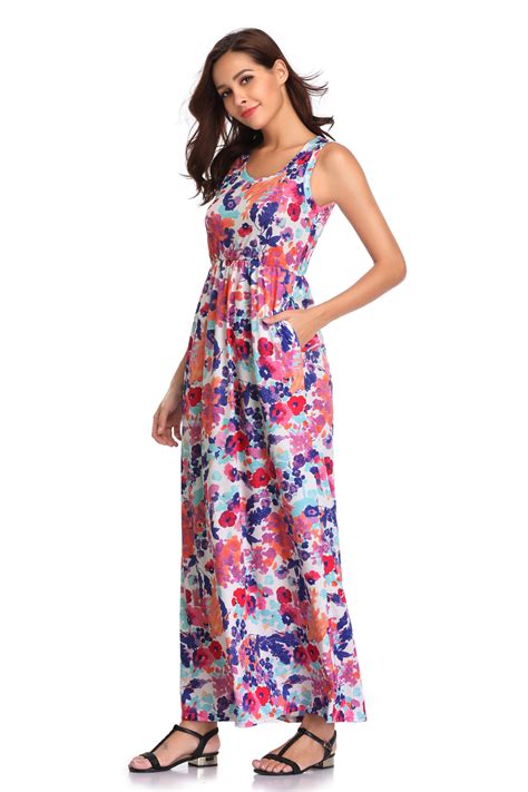 Colorful Flower Print Maxi Dress Maxi Dress Printed Maxi Dress Dresses