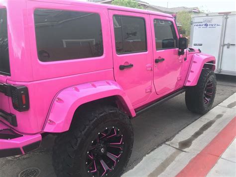 Used 2017 Jeep Wrangler Pink 2017 Jeep Wrangler Custom Lifted Unlimited
