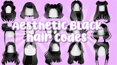 25 Aesthetic Black Hair Codes Roblox Youtube