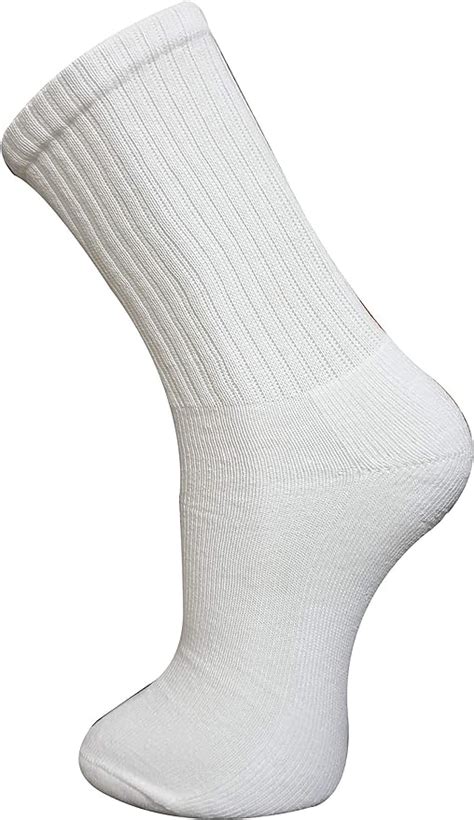 New Mens 12 Pairs Cotton Rich Plain White Sport Socks Uk 6 11 Eur 39 45 Uk Clothing