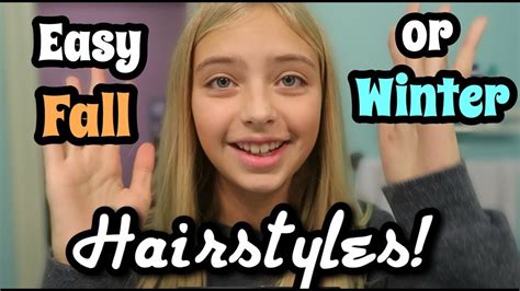 Quick And Easy Fallwinter Hairstyles For School🍂 Youtube