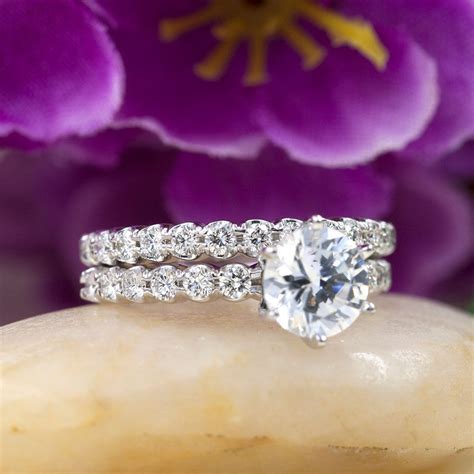diamond engagement ring set engagement ring 1 5ct semi mount 0 80 ct f g vs simple diamond