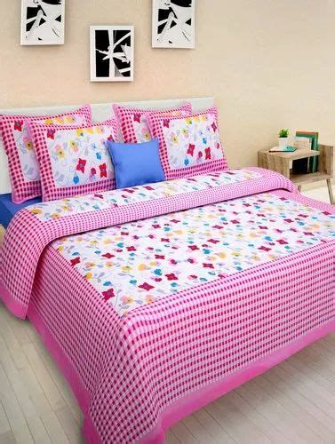Dayal Traders Cotton Floral Print Double Bedsheet King Size For Home