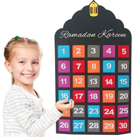 Felt Eid Mubarak Ramadan Kareem Mosque Countdown Calendar Childrens