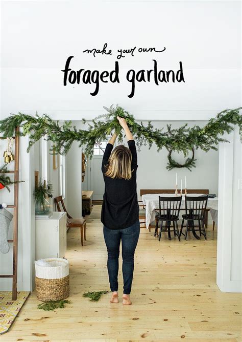 How To Make Diy Foraged Evergreen Garland Diy Christmas Garland