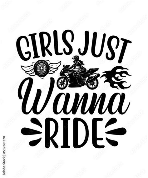 Girls Just Wanna Ride Svg Motorcycle Svg Motorcycle Design American