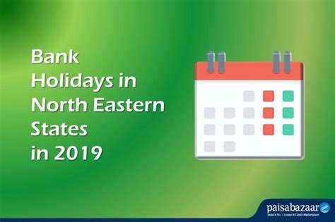 Bank Holidays In North Eastern States For 2019