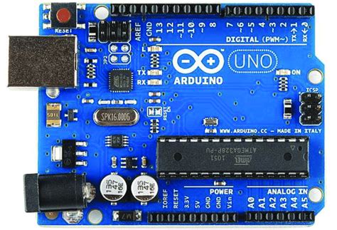 The Arduino Uno Board Which Uses Microcontroller Atmega328 Onboard